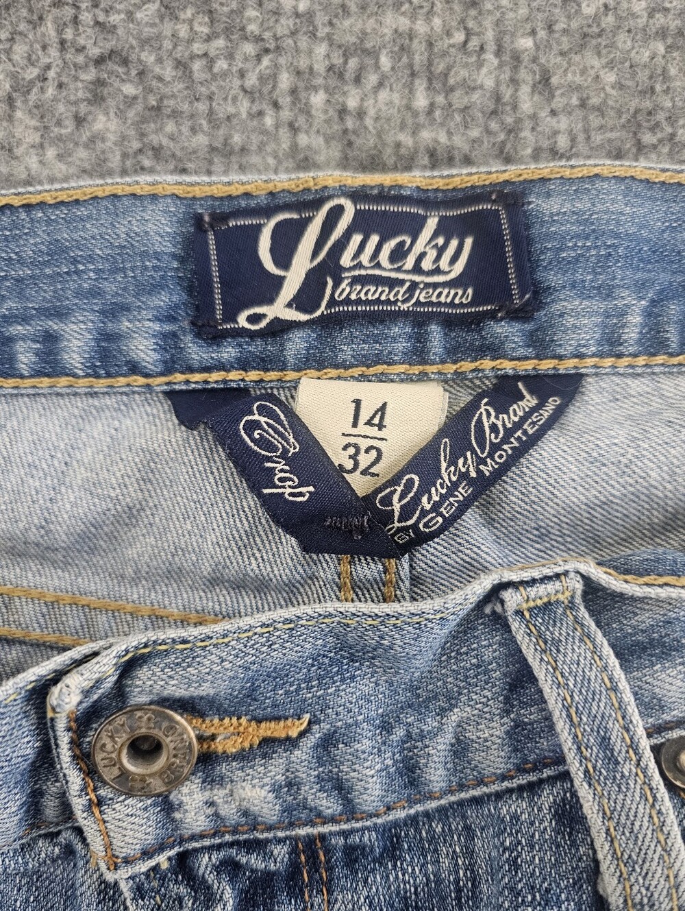 Lucky Brand Blue Denim Cutoff Long Shorts - Picture 2 of 6